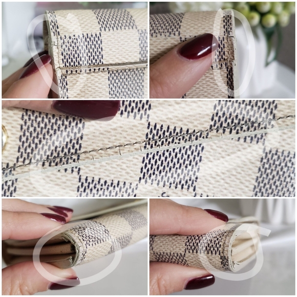 **SOLD** Authentic Pre-owned Louis Vuitton Damier Azur Sarah Flap Wallet - Picture 10 of 15